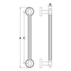 Hafele Çekme Kol Calisto 300mm Mat Siyah