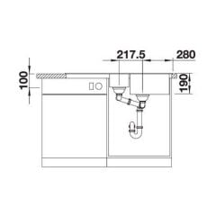 Blanco Granit Eviye Sona 6S Tezgah Üstü 1,5 Göz Damlalıklı Soft Beyaz
