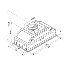 Hafele Davlumbaz Box W 52 cm Gömme Beyaz