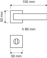 Ala Kapı Kolu Seti Mat Siyah WC