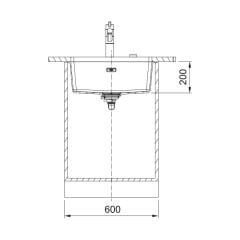 Franke Fragranit Evye Marıs Mrg 110-52 Matt Black Tek Gözlü Damlalıksız