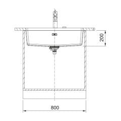 Franke Fragranit Evye Marıs Mrg 110-72 Matt Black Tek Gözlü Damlalıksız