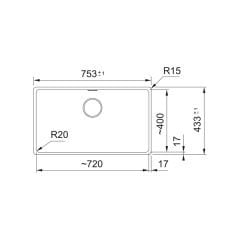 Franke Fragranit Evye Marıs Mrg 110-72 Matt Black Tek Gözlü Damlalıksız