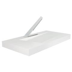 Hafele Banyo Lavabosu Latrava 900x80mm Opak Beyaz Renk