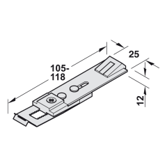 Hafele TS 3000V/5000 Sabitleme Parçası
