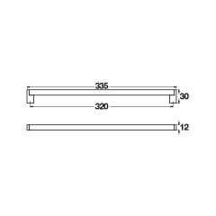 Hafele Mobilya Kulpu Cube 320mm Paslanmaz Çelik