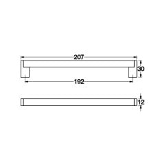 Hafele Mobilya Kulpu Cube 192mm Parlak Krom