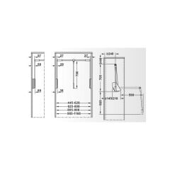Hafele Kesseböhmer Conero 805-988 mm Giysi Asansörü