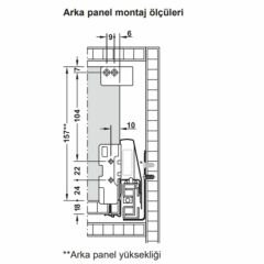 Hafele İç Çekmece Seti 90'lık Modül İçin Kare Bordürlü 50'lik Antrasit