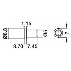 Hafele Raf Pimi Çelik-Plastik 5mm, Beyaz