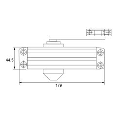 Hafele DCL10 Kapı Kapatıcı F, EN3, Gümüş
