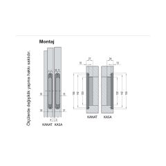 Hafele CDH 60I Mat Nikel Renk Gizli Menteşe