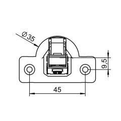 Hafele Tas Menteşe Metalla 110 Frenli Düz 48/6