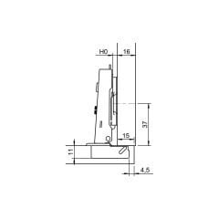 Hafele Tas Menteşe Metalla 110 Frenli Düz 48/6