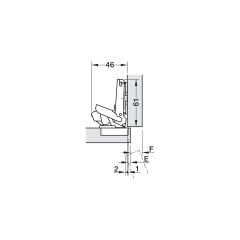 Hafele Duomatic Lambalı Kapak Menteşesi Düz 48/6 110°