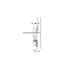 Hafele MICROWINCH Düşer Kapak Makası Siyah 60N