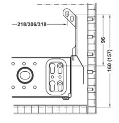 Hafele Klape Desteği Siyah 187mm