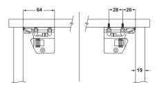 Hafele POW Gizli Ray Tek Açılım Yavaşlatıcılı 25Kg 18/250mm