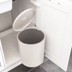 Hafele FIX II Silindir Çöp Kutusu Krem 13 lt