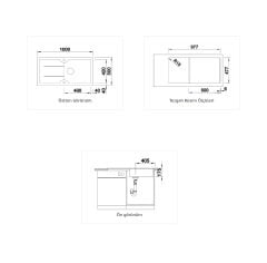 Nuevo Seramik Eviye Sonas XL 6 S Beyaz Sol Damlalık