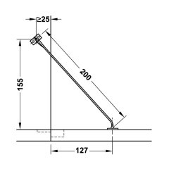 Hafele Çelik Sağ Yön Sınırlayıcı 15cm, Nikel Renk