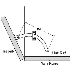 Hafele Çelik Sağ Yön Sınırlayıcı 15cm, Nikel Renk