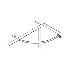 Hafele Çelik Sol Yön Sınırlayıcı 15cm, Nikel Renk