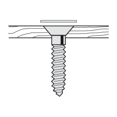 Hafele Vida Tapası Yapıştırılarak 14mm (50 Adet) Beyaz