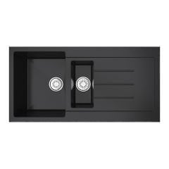 Vantole Bodrum-04 Granit Eviye 1,5 Göz Damlalıklı Siyah