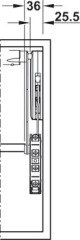 Hafele FREE UP Paralel Kalkar Makas Gövdesi 38-50 cm / 2-3,8 kg