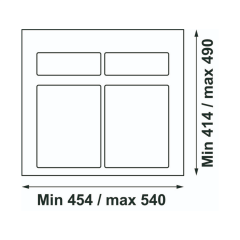 Hafele PREMIERE Çöp Kutusu Beyaz 2x13L 600mm