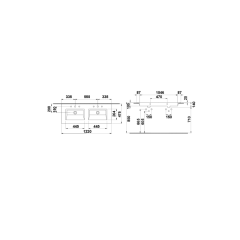 Hafele Banyo Lavabosu Tierra 120 1220x475mm Parlak Beyaz Renk