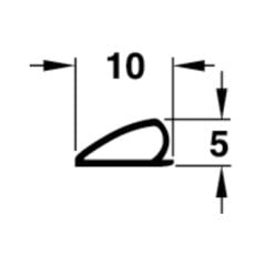 Hafele TPE 4.10 Universal Tipi Kapı Fitili 10mm, Kahve Renk