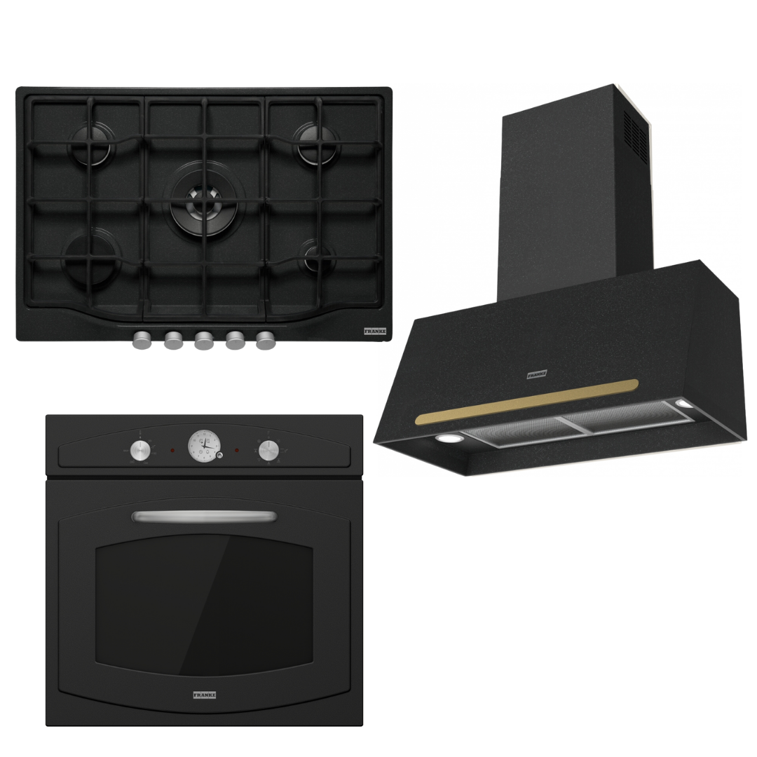 Franke Classicline Üçlü Ankastre Set Nero