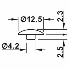 Hafele Confirmat Vida Kapağı 12,5mm (100 Adet), Kahve