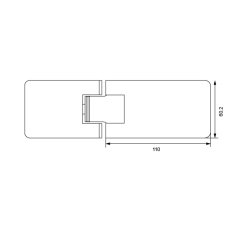 Hafele Cam Menteşesi Cam/Cam 135° Krom P 11x6cm
