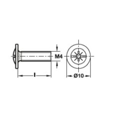 Hafele Kulp Vidası Galvaniz M4X32mm (100 Adet)