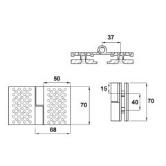 Hafele Cam Menteşesi Cam/Cam Sağ P.Çelik Renkli (1 Çift)