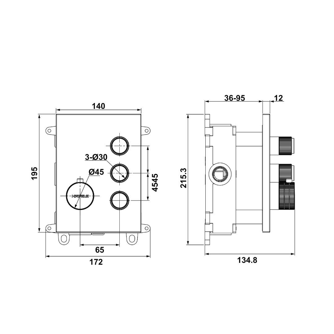 Hafele Mastermix S 3f Ankanstre Banyo Bataryası 3 Fonksiyonlu Parlak Altın