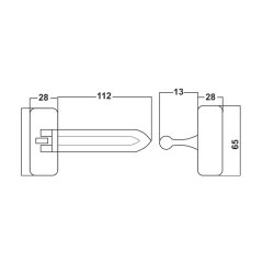 Hafele Sdg04 Kapı Güvenlik Mandalı, Antik Bronz Renk