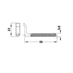 Hafele Kancalı Düz Vida 55mm, Nikel (20 Adet)