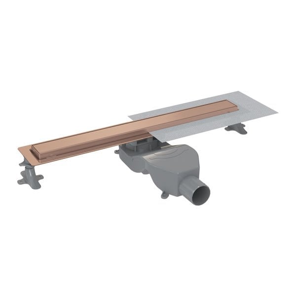 Hafele PROLINE Duş Kanalı Yatay 600mm Parlak Rose