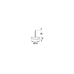 Hafele Zemin Koruyucu 14x5mm, Beyaz Renk (100 adet)