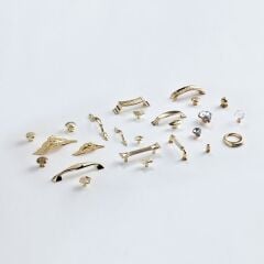 Hafele Düğme Kulp Grimaldo Jr. Parlak Pirinç