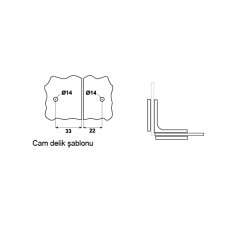 Hafele Cam Tutucu 90° Cam/Cam Krom P. 50x70mm (1 Çift)