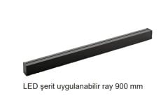 Hafele LINERO TopLine Alüminyum Ray 900mm Siyah