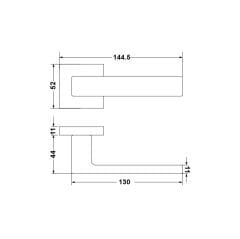 Hafele Kapı Kolu Seti Leo Oda Parlak Rose
