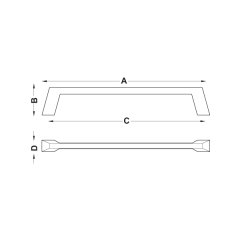 Hafele Mobilya Kulpu Tria 320mm Mat Altın