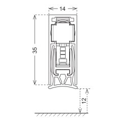 Hafele Kapı Altı Giyotin Zone Soft 830mm 30 Dk Yangın Dayanımlı Gömülerek Montaj