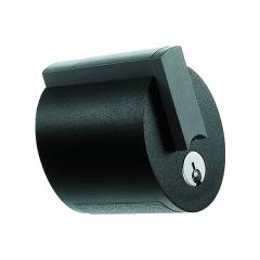 Hafele Forma Cam Kapı Topuz Kilit Seti WC Siyah